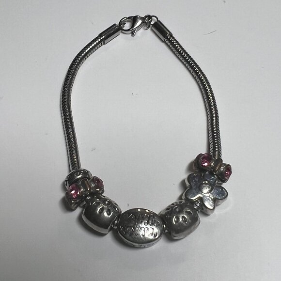 Hallmark Women's Stainless Steel Limited Edition "Love" Charm Bracelet Set - Picture 1 of 6